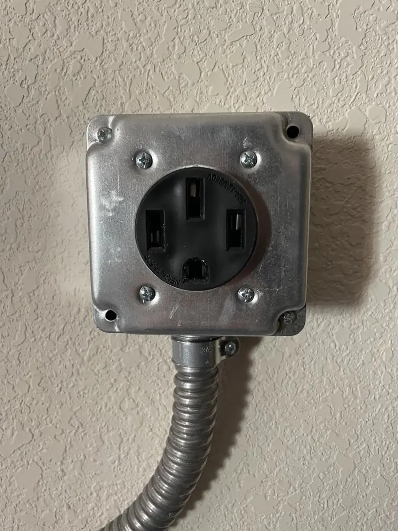 NEMA 14-50 outlet installed for Electrical Panel Upgrade in Ellington
